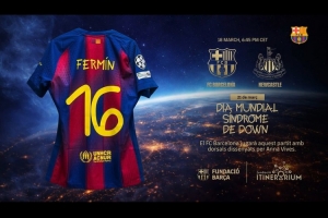 支持患唐氏综合症女孩！对阵纽卡，巴萨将身披她设计字体的球衣 - 资讯配图