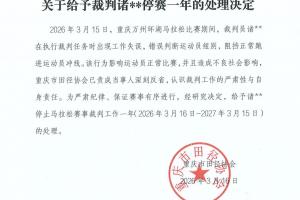 重庆万州马拉松误拦冠军冲线!涉事裁判被停赛一年 - 资讯配图