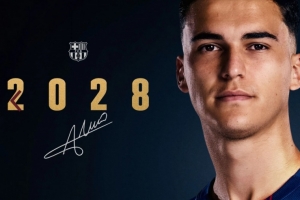 官方：巴萨续约B队队长科尔特斯至2028年，并有续约1年选择权 - 资讯配图