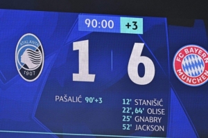 拜仁首回合6-1亚特兰大,欧战历史首回合净胜5球队伍皆晋级 - 资讯配图