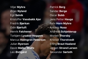 挪威队新一期名单：哈兰德、瑟尔洛特、海于格在列，厄德高伤缺 - 资讯配图