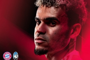 首回合6-1大胜！拜仁发布对阵亚特兰大海报：封面人物迪亚斯 - 资讯配图