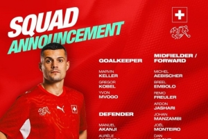 瑞士名单：扎卡领衔，科贝尔、阿坎吉、亚沙里、恩多耶在列 - 资讯配图