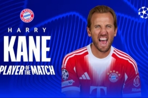 2进球4过人成功!凯恩当选拜仁4-1亚特兰大一役全场最佳 - 资讯配图