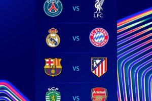 欧冠1/4决赛开球时间:均为凌晨3点开球 首回合4月8日皇马vs拜仁 - 资讯配图