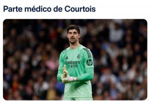 无缘对拜仁!皇马官方:库尔图瓦右腿肌肉受伤,预计伤缺一个半月 - 资讯配图