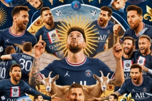 法甲官方晒海报祝贺梅西达成900球里程碑:900球,GOAT梅西 - 资讯配图