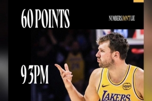 拉拉维亚晒东契奇数据:我只说三点 60分、9三分、5抢断 - 资讯配图