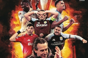 维拉官方社媒晒海报，庆祝晋级欧联杯8强：埃梅里携众将出镜 - 资讯配图