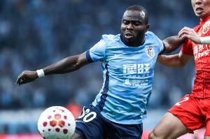 阿奇姆彭对阵上海海港攻入过6粒中超进球，仅次于对阵大连人的8个 - 资讯配图