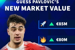 德转预热帕夫洛维奇身价上涨：最高8500万欧，最低7000万欧 - 资讯配图