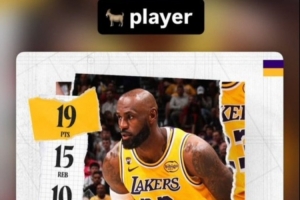 19+15+10！拉拉维亚转发詹姆斯三双数据海报：GOAT - 资讯配图