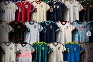 阿迪达斯发布世界杯客场球衣，梅西、卡拉菲奥里等人出镜 - 资讯配图