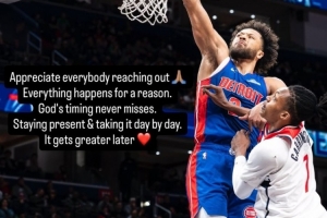 坎宁安致谢:凡事皆有其因由 上帝的安排总是恰到好处 归来会更强 - 资讯配图