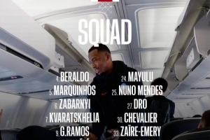 巴黎对阵尼斯名单：登贝莱领衔，阿什拉夫、巴尔科拉、内维斯缺席 - 资讯配图