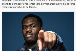 邦尼专访：母亲是我的英雄我从没见过父亲 第一件球衣就是国米的 - 资讯配图