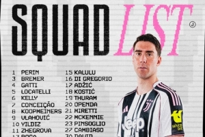 尤文对阵萨索洛名单：弗拉霍维奇回归，伊尔迪兹、米利克在列 - 资讯配图