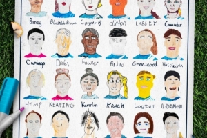 曼城女足社媒晒对阵热刺创意海报：孩子们手绘的球员名单 - 资讯配图