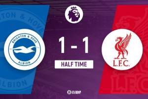 半场-布莱顿1-1利物浦 维尔贝克破门凯尔凯兹扳平埃基蒂克伤退 - 资讯配图