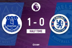 半场-切尔西暂0-1埃弗顿 贝托单刀破门皮克福德神扑桑切斯险送礼 - 资讯配图