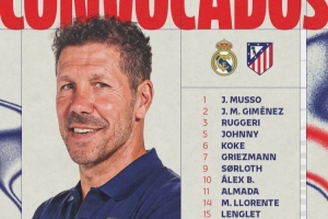 马竞客战皇马大名单：阿尔瓦雷斯领衔锋线，勒诺尔芒坐镇后防 - 资讯配图