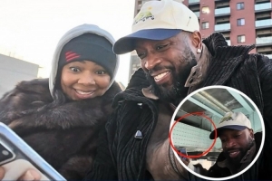 惊魂一刻！韦德出游险遭“爆头” 妻子尤尼恩眼疾手快化险为夷 - 资讯配图