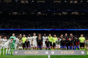 讽刺?马德里德比前举行反种族歧视活动,此前辱华的赫伊森在列 - 资讯配图