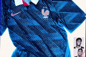 打几分?法国队发布世界杯主客场球衣,姆巴佩担当模特 - 资讯配图