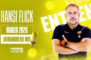 3战全胜，官方：巴萨主帅弗里克当选西甲3月最佳主帅 - 资讯配图