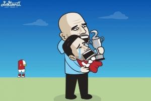 今日趣图：阿森纳0冠王进度完成25%，塔子看了眼赛程要后背发凉了 - 资讯配图