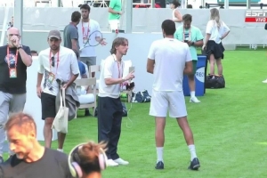 莫德里奇现场观战迈阿密网球大师赛，与克罗地亚选手西里奇见面 - 资讯配图