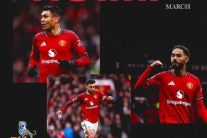 曼联3月队内最佳候选：卡塞米罗、库尼亚、B费 - 资讯配图