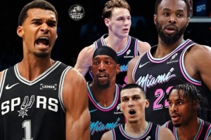 有点尴尬!热火首发五人合计仅14篮板 文班一人就15篮板 - 资讯配图