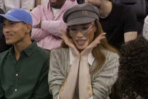 可可爱爱！库兹马女友、知名模特Winnie Harlow场边观战！ - 资讯配图