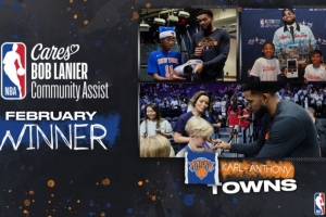 官方：尼克斯球星唐斯获得二月份鲍勃·兰尼尔社区关怀奖 - 资讯配图