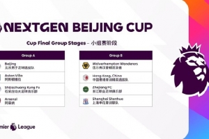 英超青年杯抽签:阿森纳U15与石家庄功夫同组,狼队与申花同组 - 资讯配图