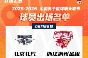 北京VS浙江大名单出炉！麦基&周琦坐镇北京内线 ！ - 资讯配图