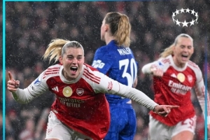 女子欧冠1/4决赛首回合：阿森纳3-1切尔西，凯莉、鲁索、詹妹进球 - 资讯配图