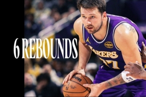 联盟领跑者!湖人官方晒东契奇数据海报:本赛季第14场40+之战 - 资讯配图