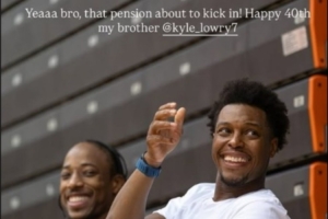 垃圾兄弟情!德罗赞快拍祝洛瑞生日快乐:你养老金马上要发放了! - 资讯配图