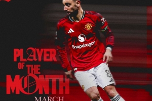 4场2球4助攻！官方：B费当选曼联3月份最佳球员 - 资讯配图