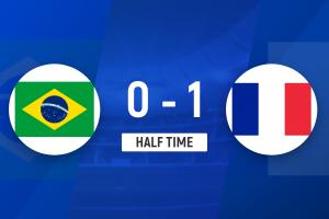 半场-法国暂1-0巴西 姆巴佩单刀破门登贝莱助攻马丁内利造险 - 资讯配图