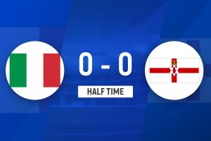 半场-意大利0-0北爱尔兰 迪马尔科、托纳利造险 - 资讯配图