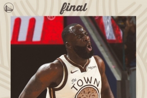 6+4+10！勇士发布赢球海报：封面为追梦格林怒吼瞬间 - 资讯配图