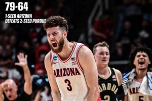 亚利桑那大学淘汰普渡大学晋级4强 25年来首次打进NCAA锦标赛4强 - 资讯配图