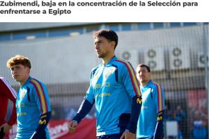 返厂人员+1!官方:苏维门迪退出本期国家队,为阿森纳本月第11人 - 资讯配图