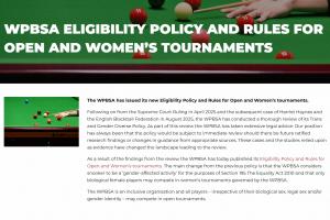 调整政策！官方：仅生理女性选手才能参加世界台联旗下的女子赛事 - 资讯配图