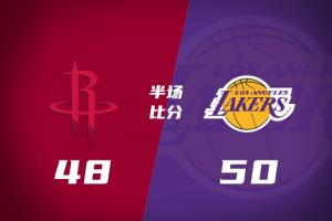 首轮G1半场:湖人50-48领先无杜火箭 詹姆斯10助攻 申京11分3失误 - 资讯配图